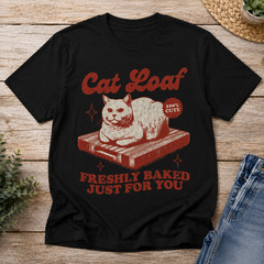 Cat Loaf Shirt Funny Cat Meme Graphic Tee Cute Cat Lover Gift