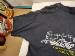 Vintage Trains Shirt Mens Large Black Friends Of The Railroad Dublin GA