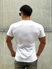 Mens Clothing New Fashion V neck Short Sleeve T Shirt Men Slim Fit T-shirt Men c