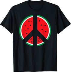 Palestine Shirt Watermelon Peace Symbol Flag Unisex T-Shirt