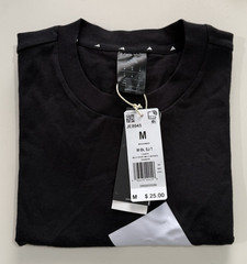 adidas Men’s Essentials Big Logo T-Shirt, Black/White Size S, M, L NEW JE8945