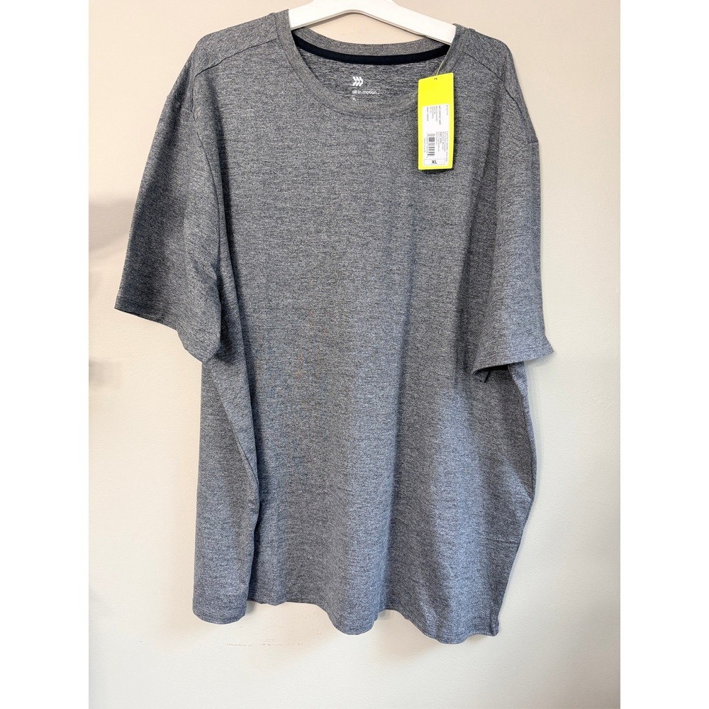 All In Motion Soft Stretch T-Shirt Mens XL Gray Moisture Wicking UPF 50+ NWT