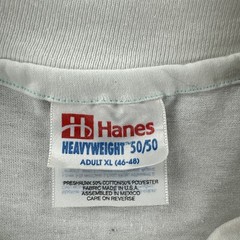 Vtg Hanes Heavyweight 50/50 Mens XL 90s Distressed White Shirt 1995 Fishing Week