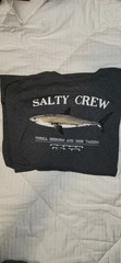 Salty Crew Men’s Gray Graphic Logo Crew Neck Long Sleeve T-Shirt XL