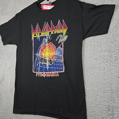 Def Leppard Shirt Men Medium M Black Rock Band Music Concert 80s 90s Retro NWT B
