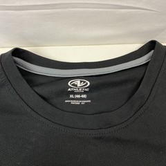 Athletic Works DriWorks Men’s XL Extra Large Solid Black Crew Neck T Shirt