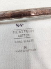 Uniqlo Heattech Ultra Warm Cotton Long Sleeve Shirt in Ivory Size M Style 450529