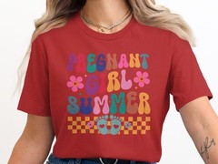 Pregnant Girl Summer T-Shirt – Funny Maternity Tee for Cool Moms-to-Be