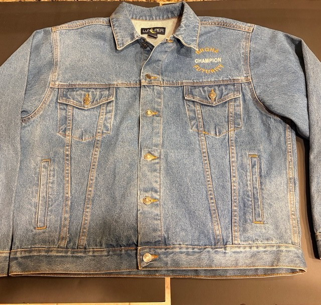 Vtg Med Wt Denim Waist Jacket-Never Worn-Won At Horse Show Mens Large