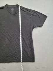 Fresh Men Shirt L Gray Short Sleeve Crew Neck Flat Front Comfort Pullover Tee