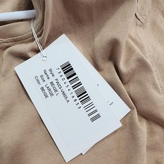 Vustra Shirt Mens L Beige Long Sleeve Henley Organic Cotton Sustainable Casual