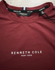 NEW Kenneth Cole New York Mens Crewneck T-Shirt Mens Medium Burgundy Red Tee