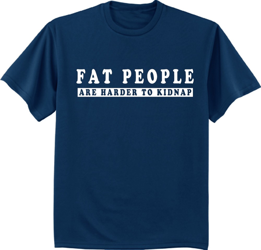 Big and tall t-shirt funny saying fat people bigmen decal tee shirt