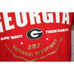 Nike Georgia Bulldogs T-Shirt Mens Large Red 2021 National Champions UGA Dawgs