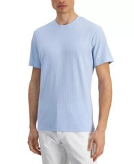 ALFANI Men’s Croquis Blue Stretch Drop Needle T-Shirt NEW Medium