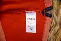 Untuckit mens cottton blend henley long sleeve shirt size XX-Large color orange
