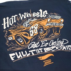 FASTHOUSE Hot Wheels Full Tilt Midweight Short Sleeve Tee (Navy, Medium)