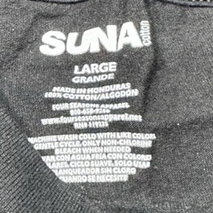SUNA Hustle 24/7 Black Graphic Short Sleeve 100% Cotton T-Shirt Men’s Size L