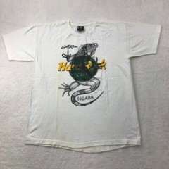 Vintage Hard Rock Cafe Shirt Mens XL Iguana Costa Rica Y2K GIANT Tag Grunge *