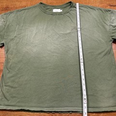 Rhude Oversized T Shirt Mens L Green Crop Boxy Relaxed Baggy Fit Fade Alt Street