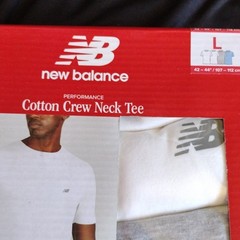 New Mens New Balance 4 Pack Cotton Crew Neck T-Shirts. Size Large