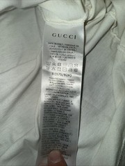 Gucci Cotton GG Graphic T-Shirt Mens Size S Authentic White