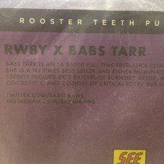 RWBY X BABS TARR RTX COOP COMICS PRESENTS SHIRT SIZE X-Large