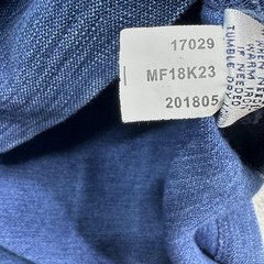 Peter Millar Henley Shirt Men Medium Blue Cotton Long Sleeve Pocket Casual