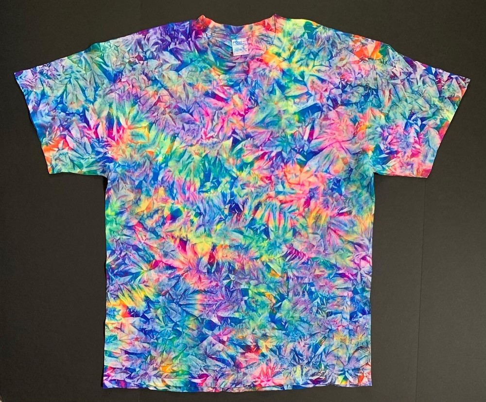 *New* 3XL & 4XL Handmade Tie Dye, Fiesta Cruncht Crinkle, Crew or V-Neck