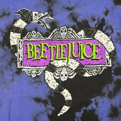 Beetlejuice Tie Dye Shirt Mens 2XL XXL Blue Distressed Classic Movie Retro NWT