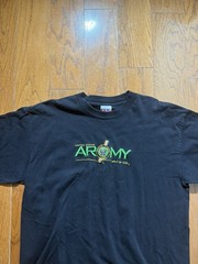 Vintage Stitched Embroidered T Shirt XL 90s USA Made Army Military Black Tee Y2K