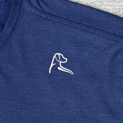 Rhoback Shirt Mens Small Blue Performance Tech Dog Logo Everyday Stretch Tee