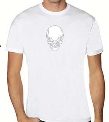 NW MEN’S PRINTED SKULL GLOW IN THE DARK FUNNY HIPSTER GRAPHIC COTTON T-SHIRT