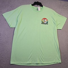 Peanuts® Hiking Snoopy t shirt Men XL Green Charlie Brown Classic Camping NWT