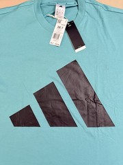 NEW..MEN TALL-3XL ADIDAS BIG LOGO SJ TEE (POWDER TEAL) LOOSE FIT