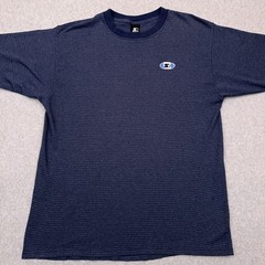 Vintage Starter Athletic T-Shirt Men’s XXL Blue Geometric Embroidered Logo Crew