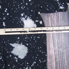 Galaxy Strap Graphic Shirt Mens M Black Bleach Splatter Short Sleeve Tee Punk