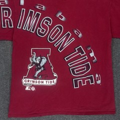 VTG Starter University of Alabama Shirt Mens Red Crimson Tide AOP Made in USA
