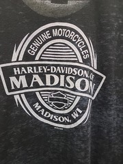 Harley Davidson Men’s 2XL Madison WI Lightweight Stretch Black T-Shirt