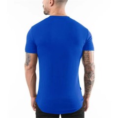 Solid Color Running Sport Short Sleeve T-shirts Gym Bodybuilding Workout Cotton