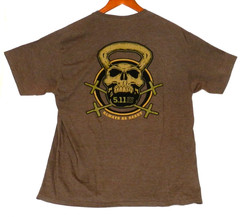 5.11 Tactical Skull Logo Front & Back Brown T- Shirt