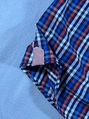 Stacy Adams Men Shirt Short Sleeve Plaid Button Up XL Red White Blue B-8