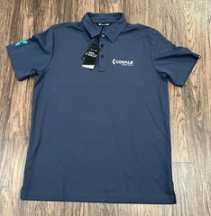 Travis Matthew polo golf Logo CODALE mens Size L Color Blue Nights