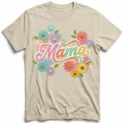 Pastel Mama Flower Retro Vintage Mothers Day T-Shirt Colorful Spring Tee