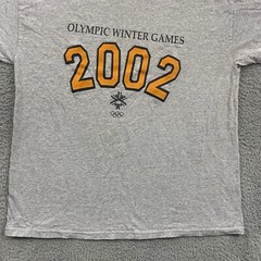 Vintage Salt Lake City Olympics T-Shirt Adult XL Gray Short Sleeve Sports Y2K