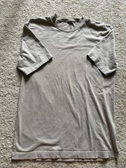 Hollister Men’s Heavyweight Boxy Fit Crew Neck Beige T-Shirt Size M tall