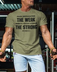 121. Weak From Strong Funny Motivational Workout Gym T-Shirt for Men