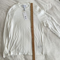 Adidas x CLOT Edison Chen Long Sleeve Ribbed Tee Core White Size: Asia M/US S