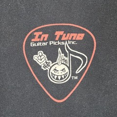 In Tune Guitar Picks Shirt Mens Large Black Center Logo Y2K Punk Rock Faded