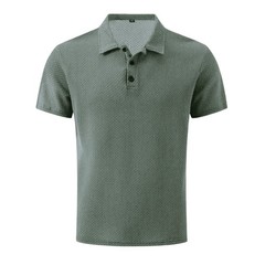 Men’s Short Sleeve Ice Silk T Shirt Mesh Fabric Pure Color Regular Fit